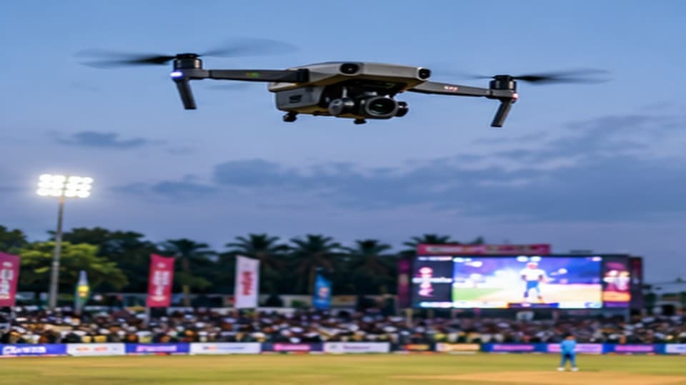 Drone and LED sports event display